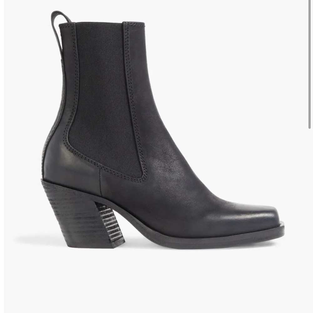Rag and Bone Black Axis Heeled Chelsea Boot 7.5 made in Italy